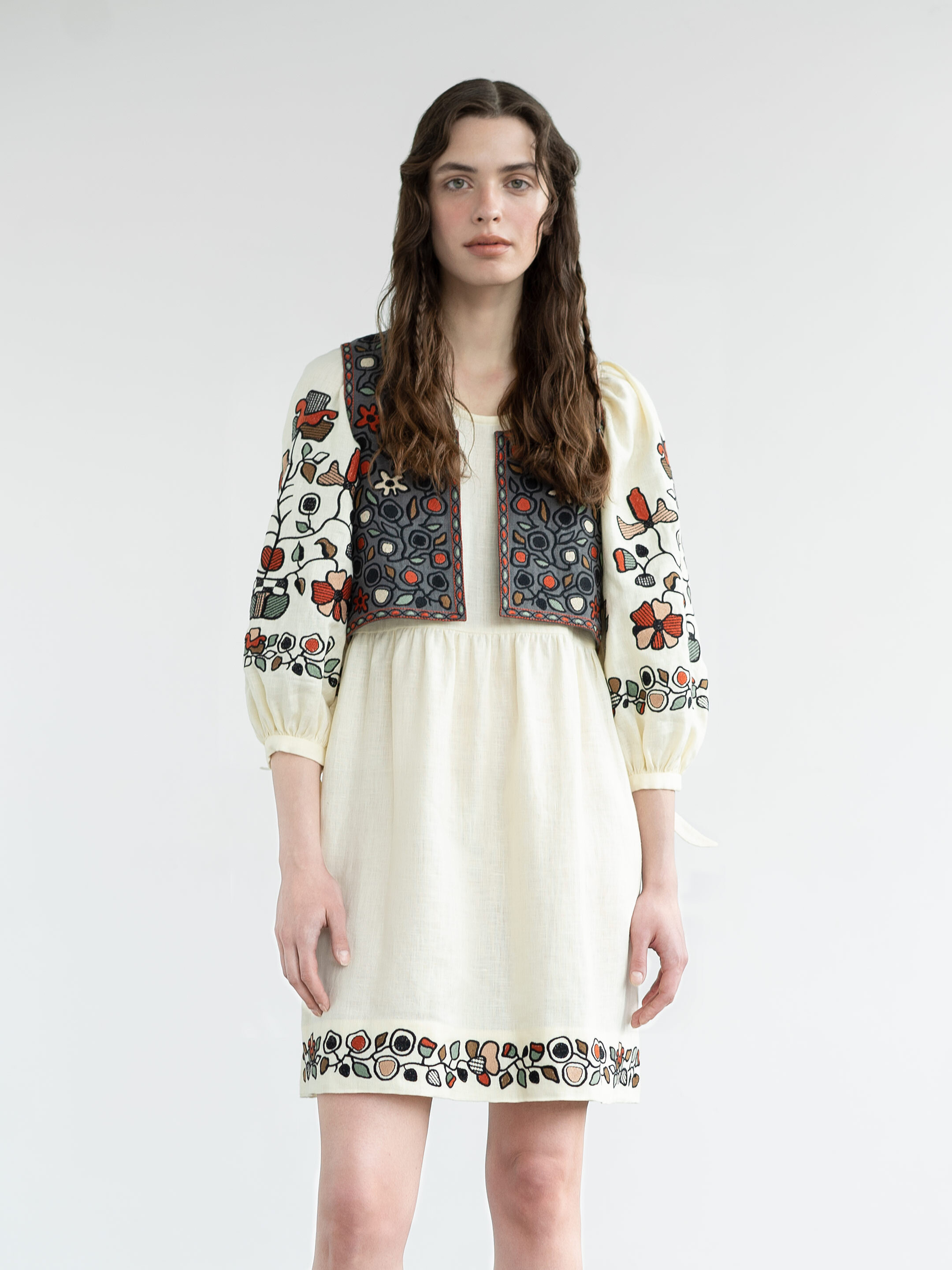 Лляна сукня з вишивкою Zadorozhniy Dress Купити
