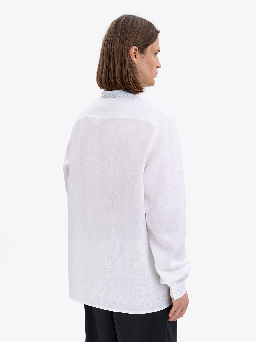 Чоловіча лляна сорочка з вишивкою Sky  фото 2