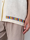 Лляна сорочка з коротким рукавом та вишивкою Konyk