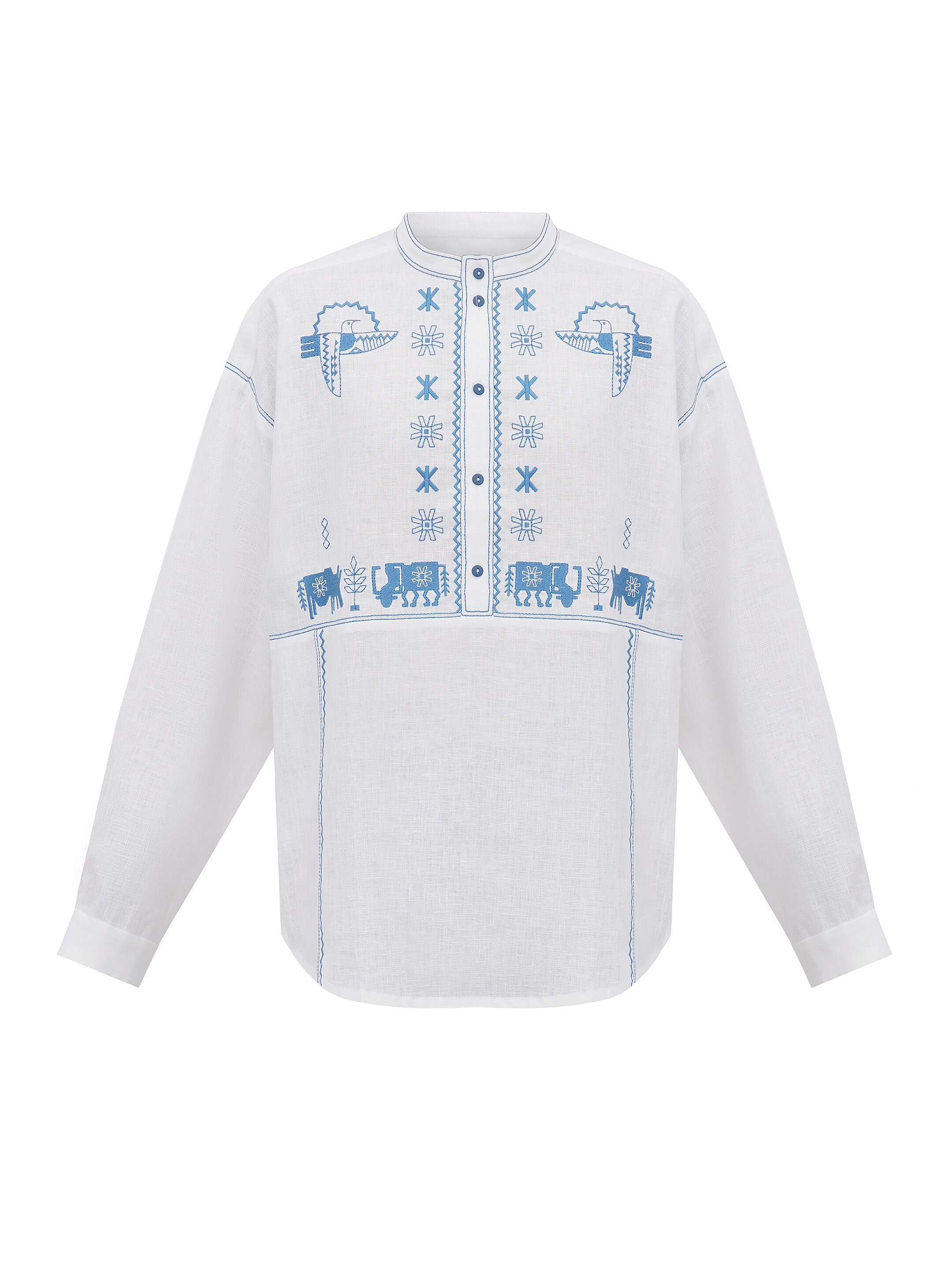 Лляна сорочка з вишивкою Адам з доставкою