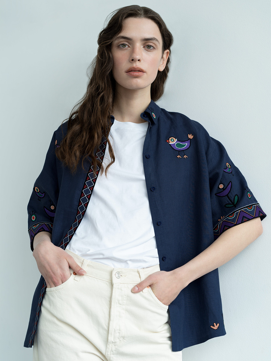 Лляна сорочка з вишивкою Gushul Shirt [0]