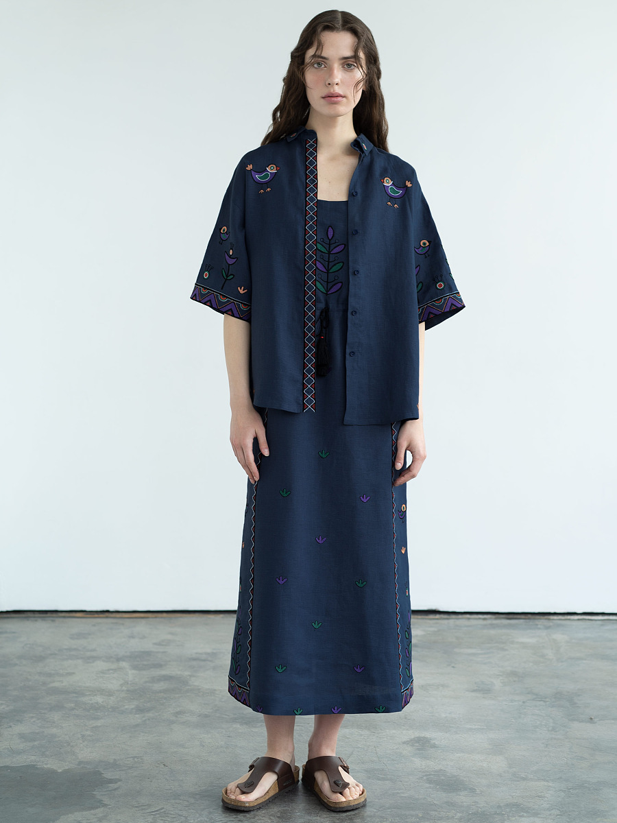 Лляна сорочка з вишивкою Gushul Shirt [0]