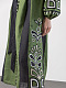 Зелена сукня з чорними вставками та вишивкою VILHA