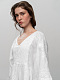 Легка біла сукня з льону з рослинним орнаментом Virgin