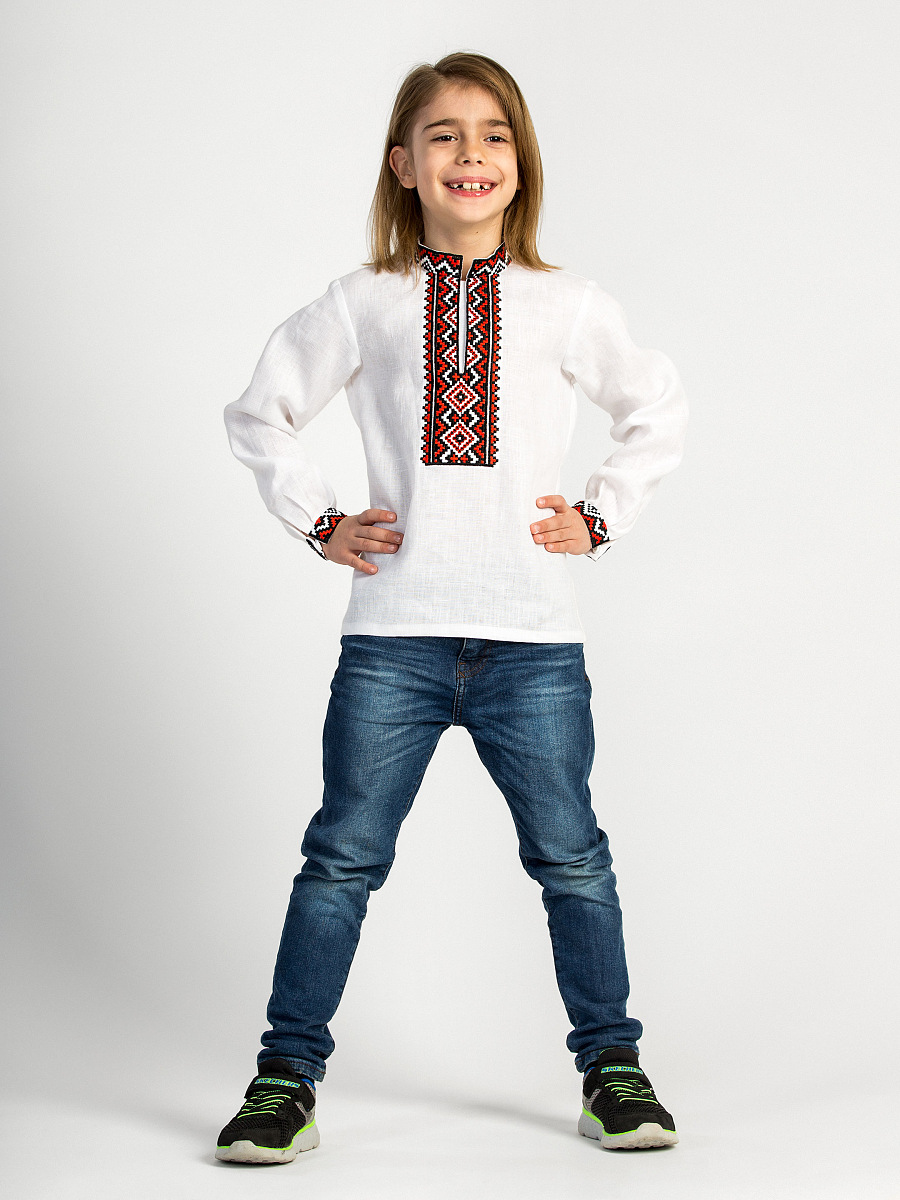 Хлопчача вишиванка STAR red  фото 6