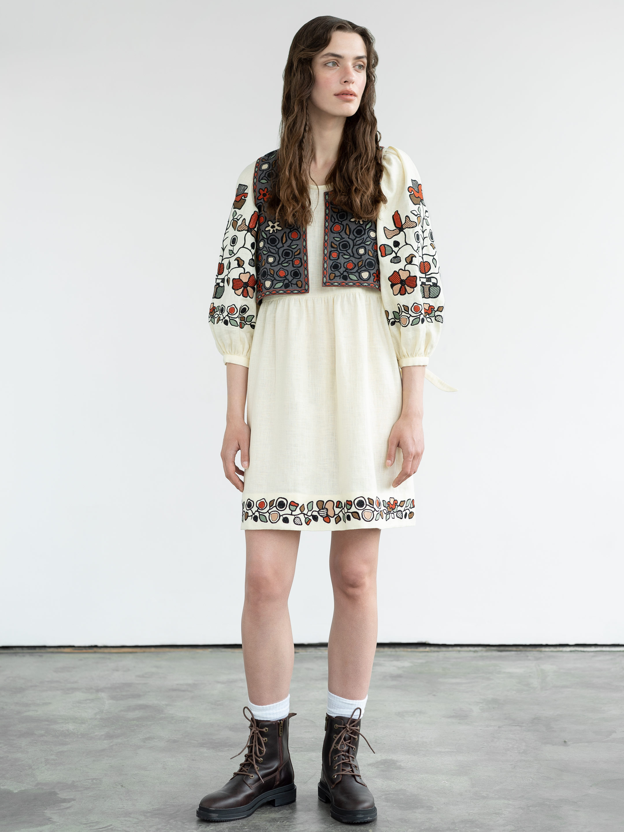 Лляна камізелька з вишивкою Zadorozhniy Jacket ціна