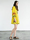 Жовта лляна сукня з вишивкою Prykhodko Yellow
