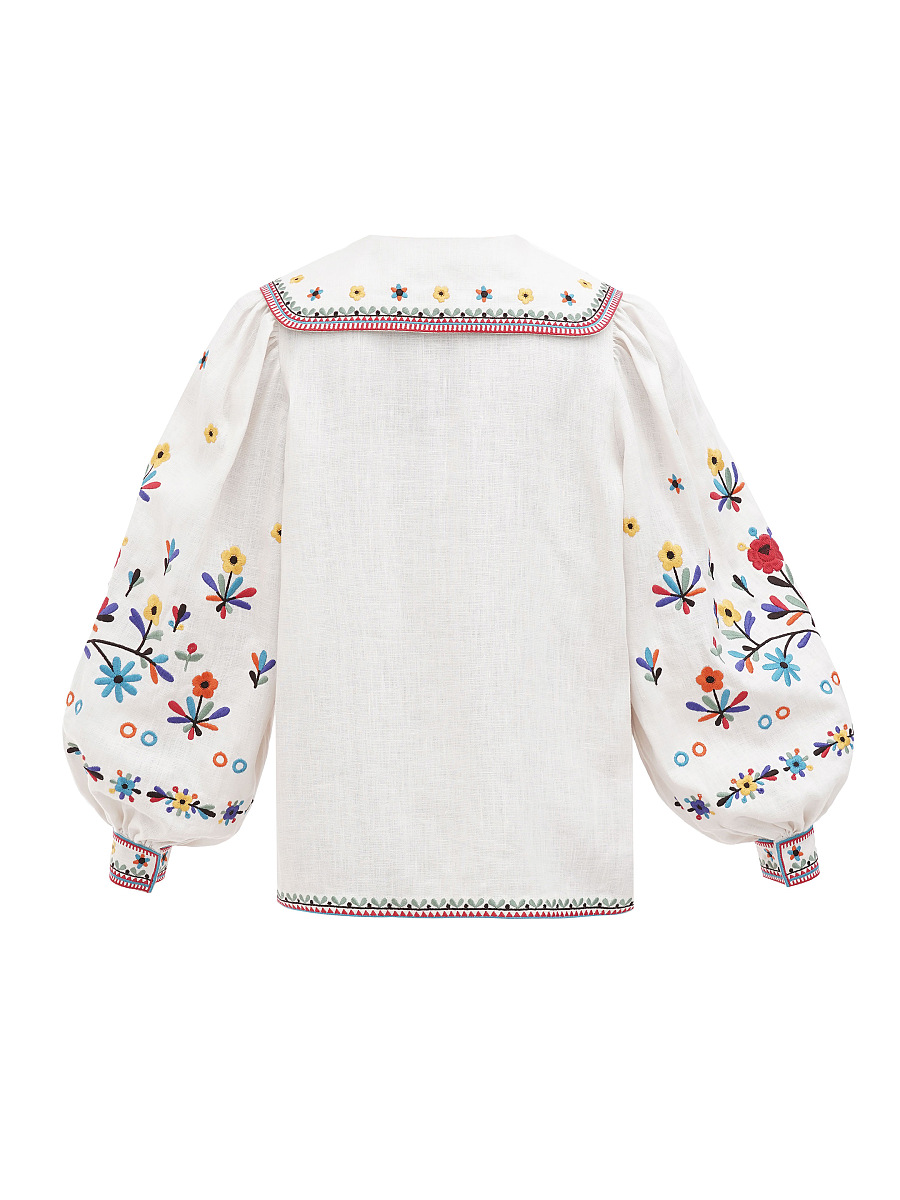 Вишита лляна сорочка з яворівським орнаментом Yavir  фото 9