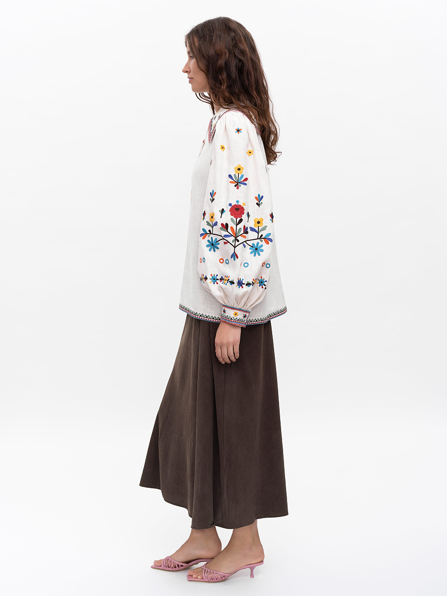 Вишита лляна сорочка з яворівським орнаментом Yavir  фото 3