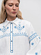 Біла лляна сорочка з вишивкою Tsvit Syniy