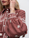 Теракотова лляна сорочка з вишивкою Tsvit Tera