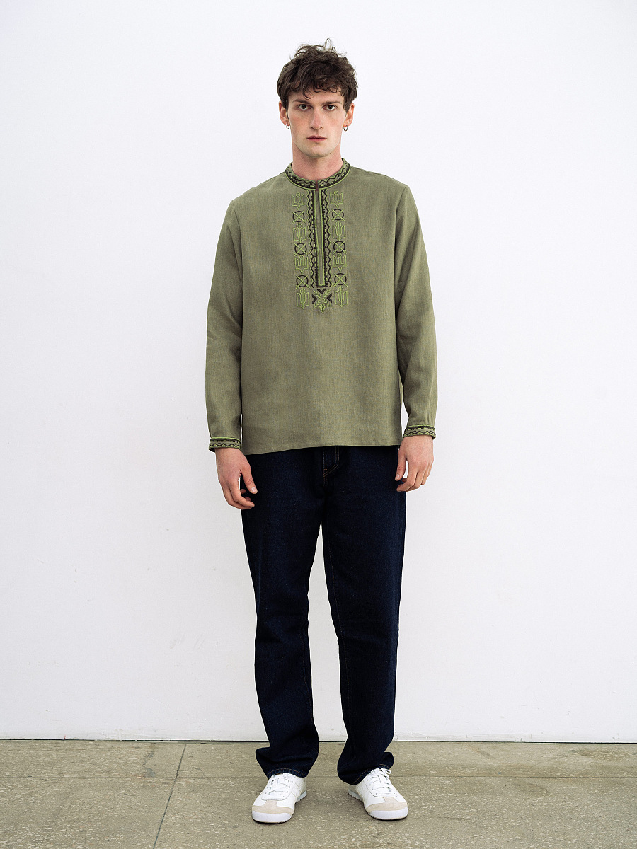 Чоловіча вишиванка з символами Київської Русі 988  фото 4