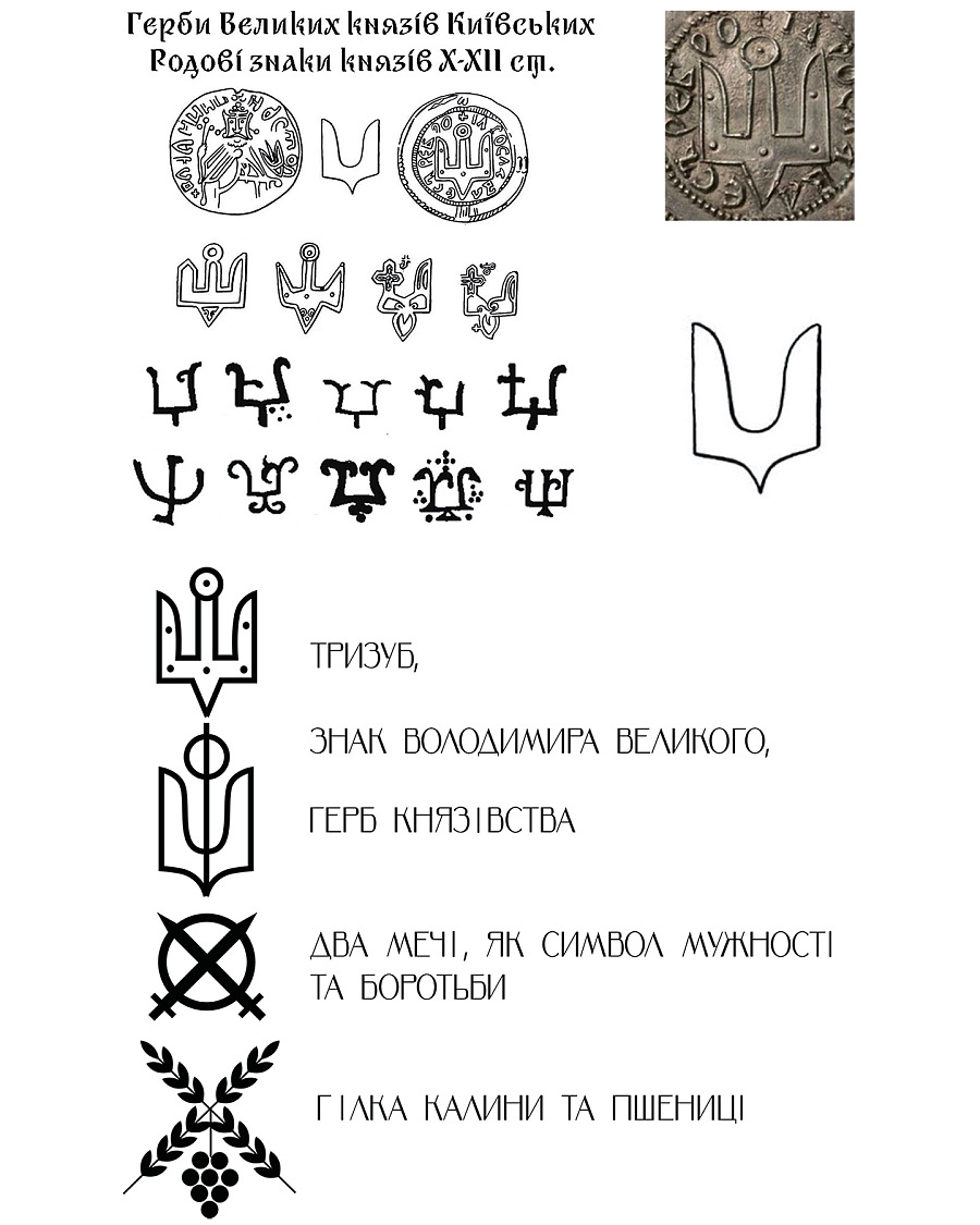 Чоловіча вишиванка з символами Київської Русі 988 Black  фото 9