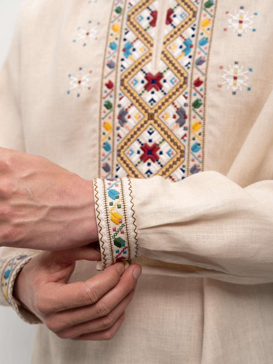 Чоловіча вишиванка з коміром регіон Поділля Veremiy  фото 4