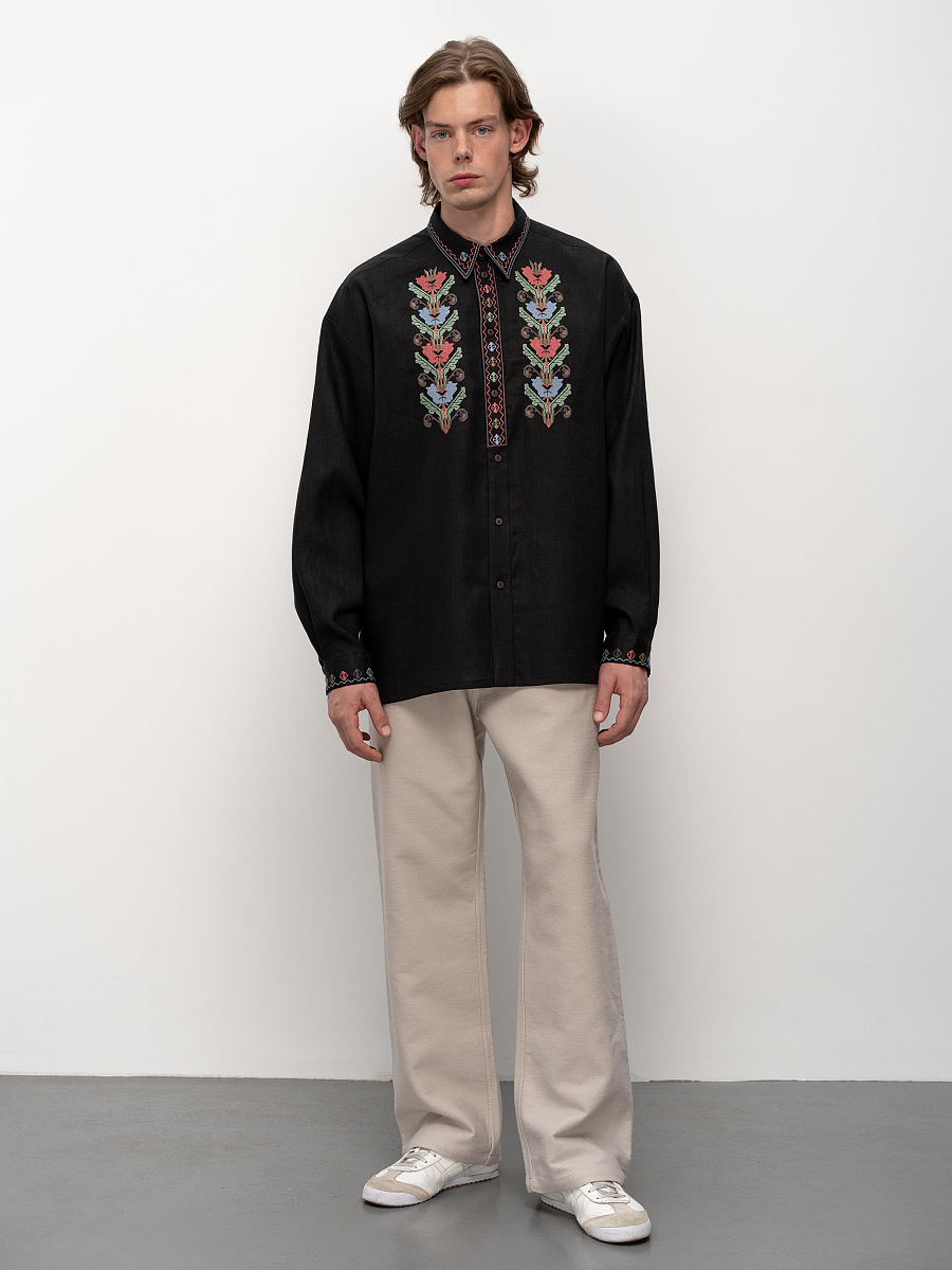 Чоловіча вишиванка з коміром регіону Полісся Kovel  фото 3