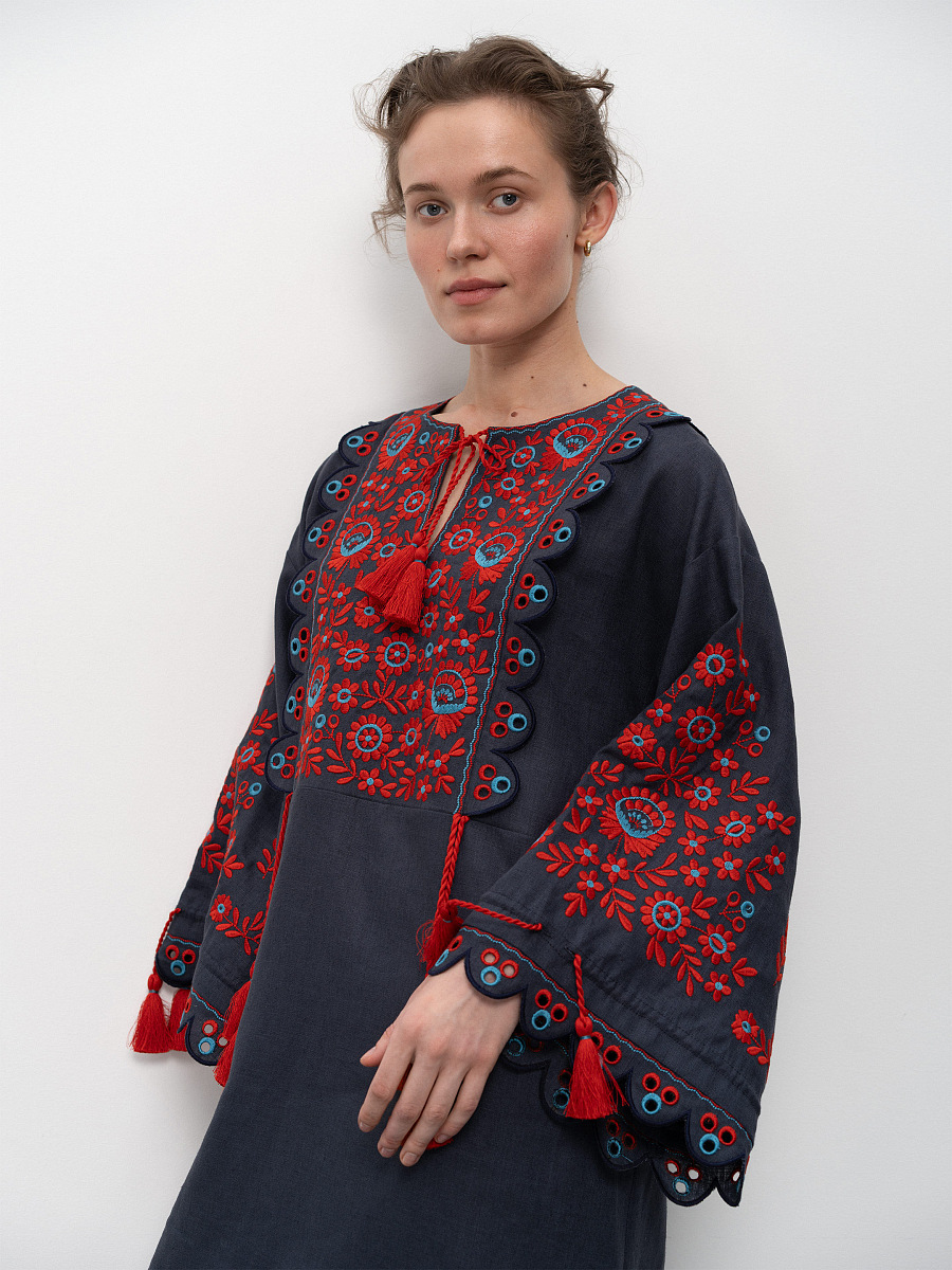 Коротка вишита сукня Лемківщини Lemky  фото 2