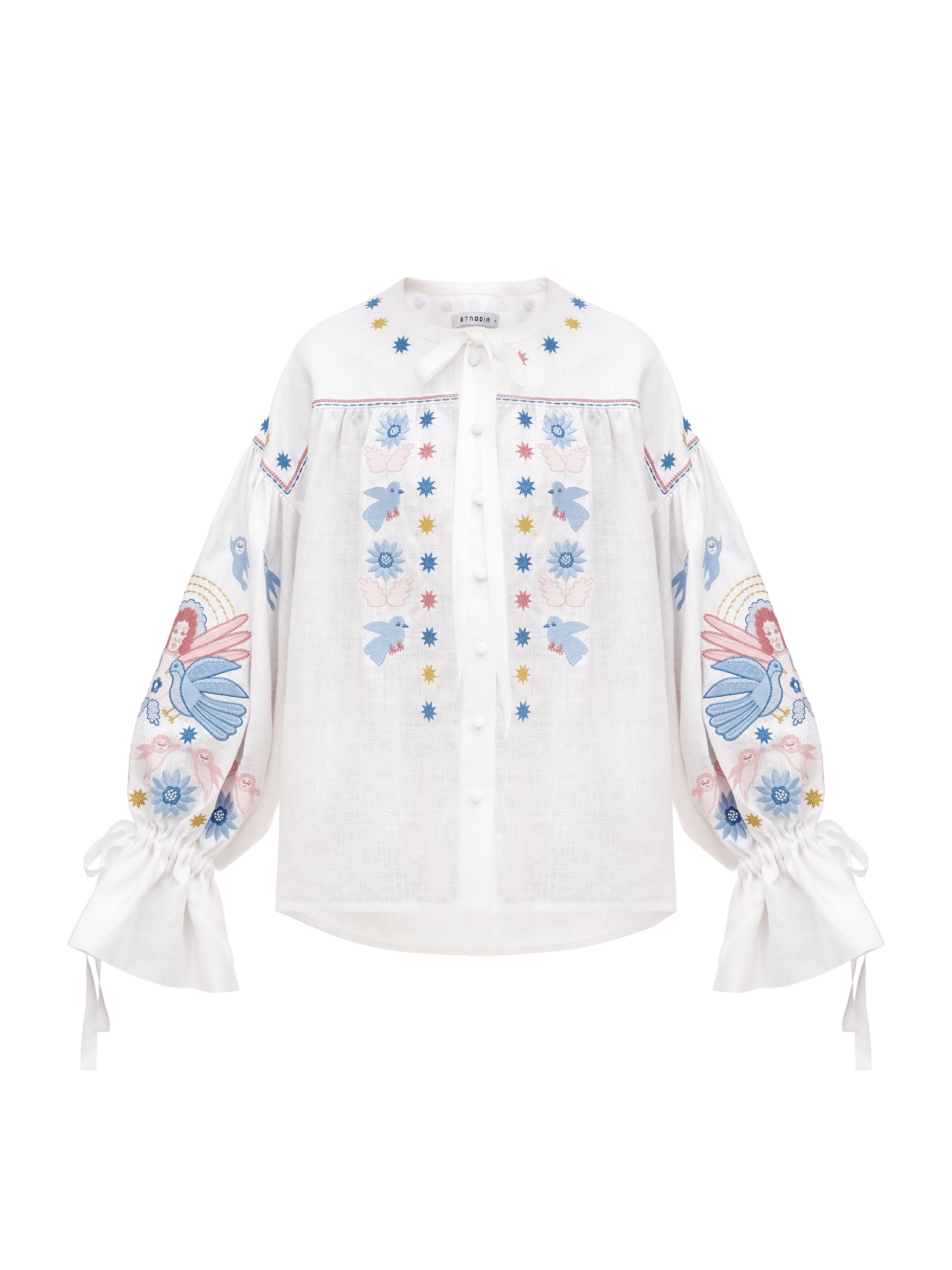 Вишиванка білого кольору з рясною вишивкою "Причорномор’я" обрати