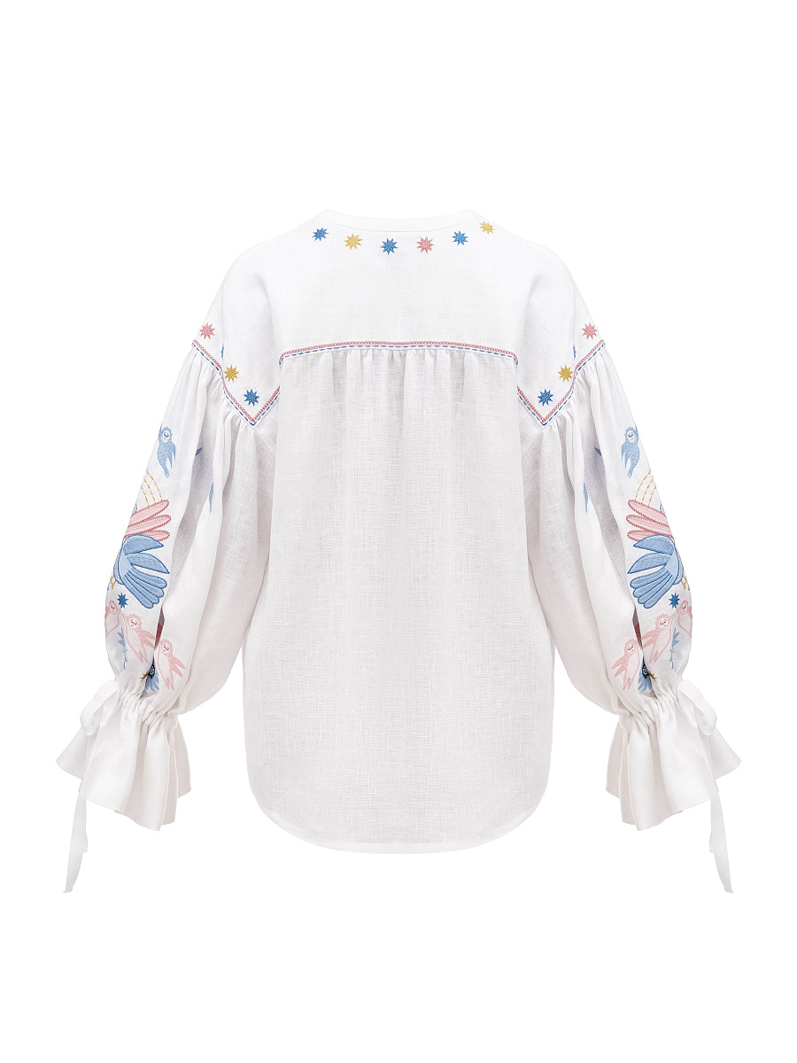 Вишиванка білого кольору з рясною вишивкою "Причорномор’я"  фото 7