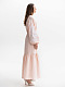 Вишита сукня міді персикового кольору із білою вишивкою "Камʼяна вишиванка"
