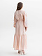 Вишита сукня міді персикового кольору із білою вишивкою "Камʼяна вишиванка"