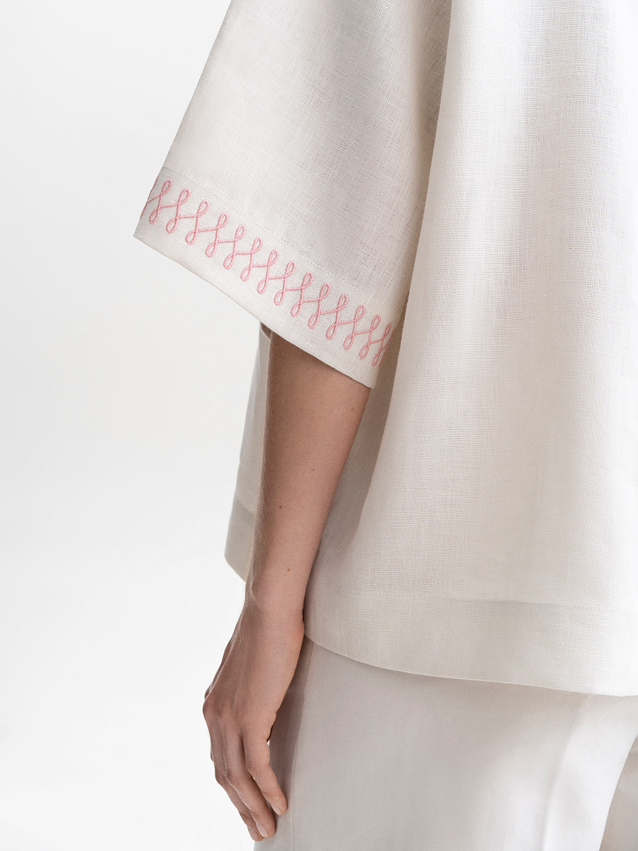 Лляна повсякденна сорочка "Бессарабія" Світла  фото 3