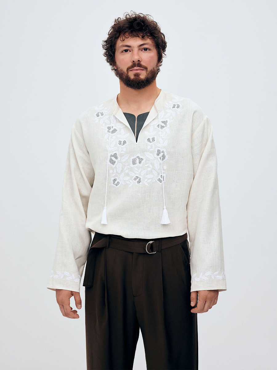 Світла вишита сорочка "Вавилон ХХ"  фото