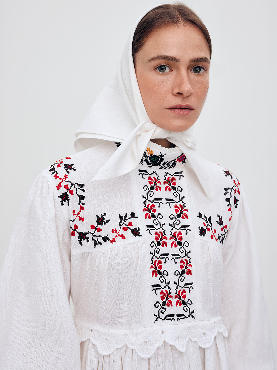 Бандана білого кольору "Дерево життя"  фото