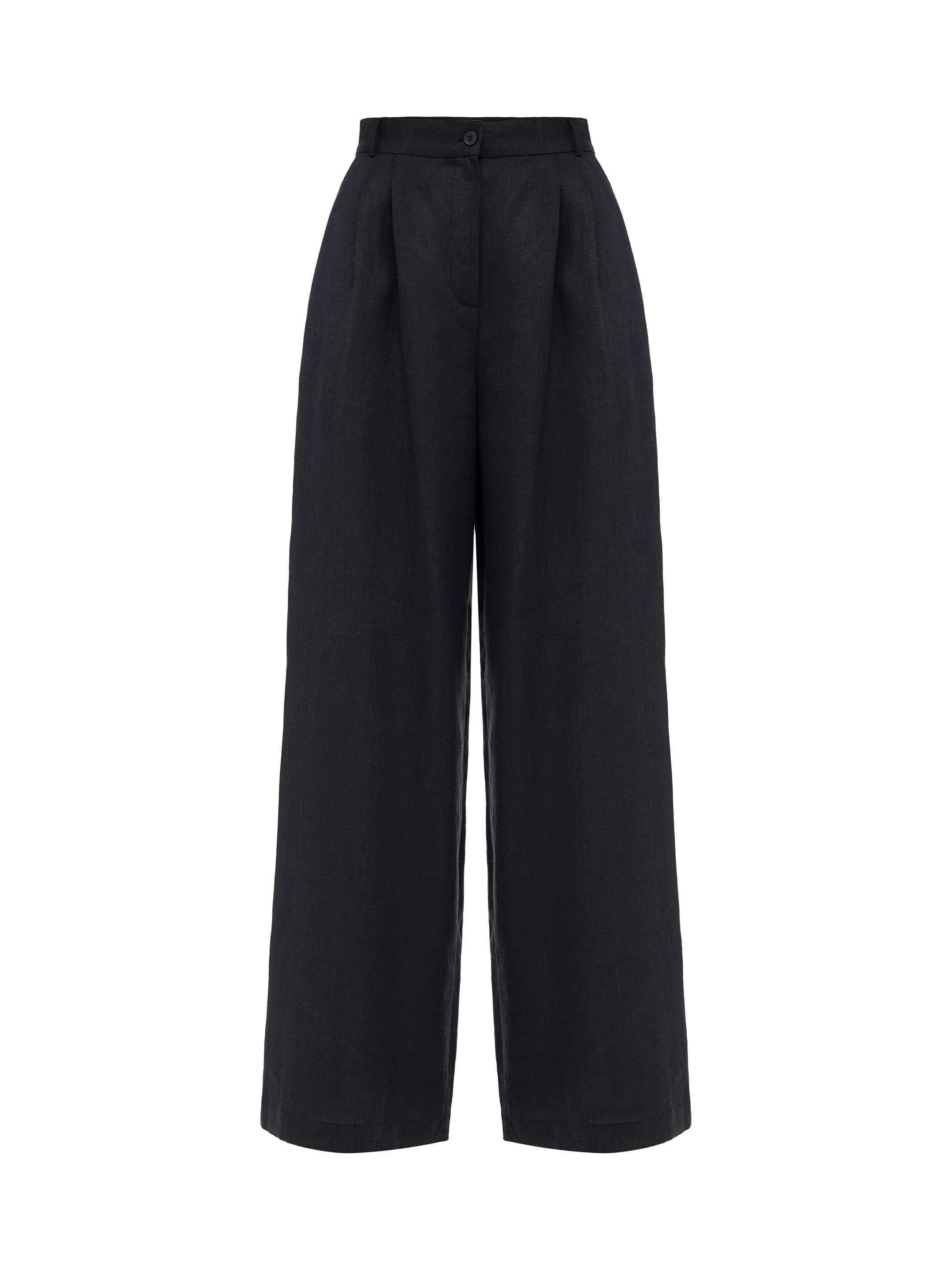 Лляні жіночі штани чорного кольору "Аґрус" обрати