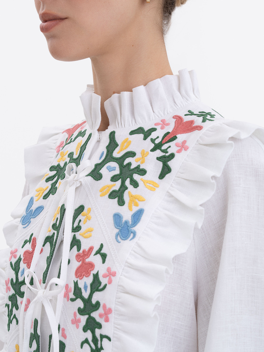 Довга сукня білого кольору "Ластівка"  фото 2