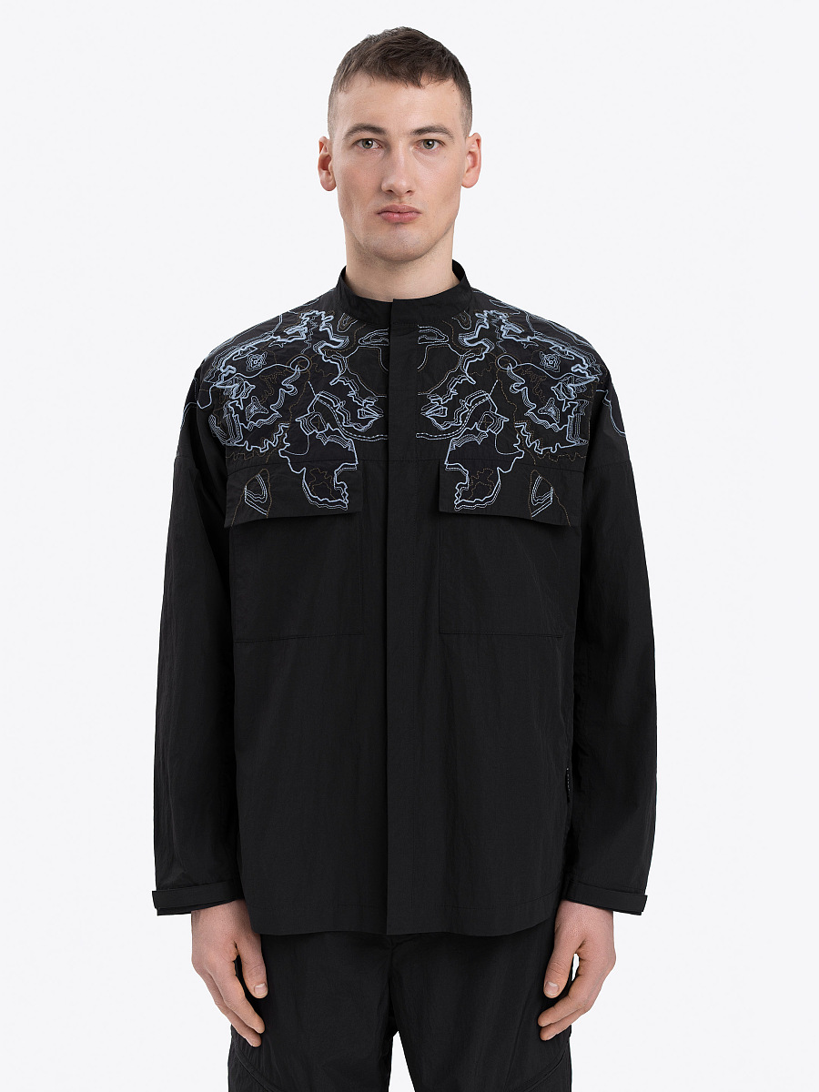 Чоловіча сорочка з вишивкою ETND-RD-DARK-MALE  фото