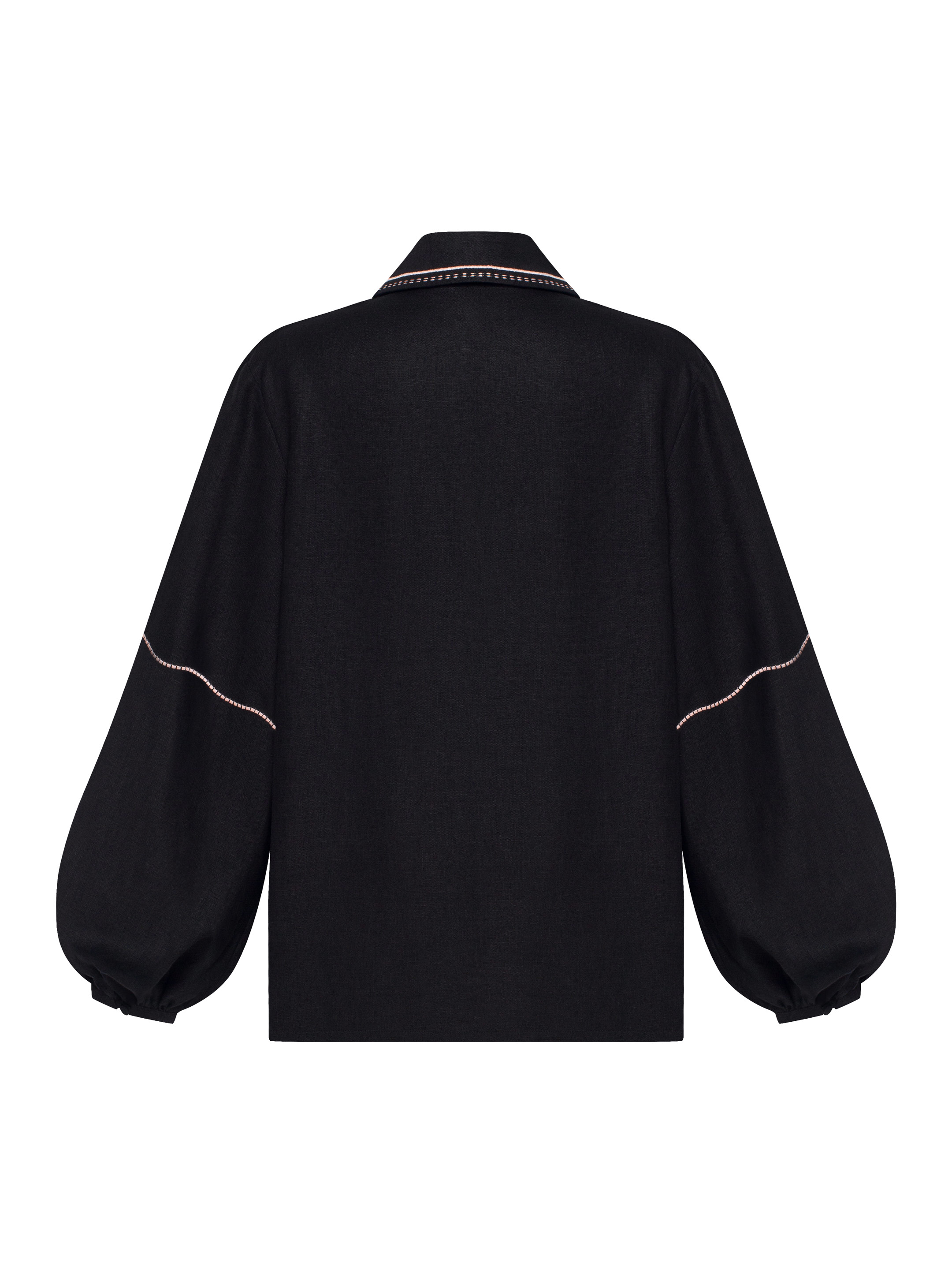 Чорна сорочка з рясною вишивкою "Полиск" розміри