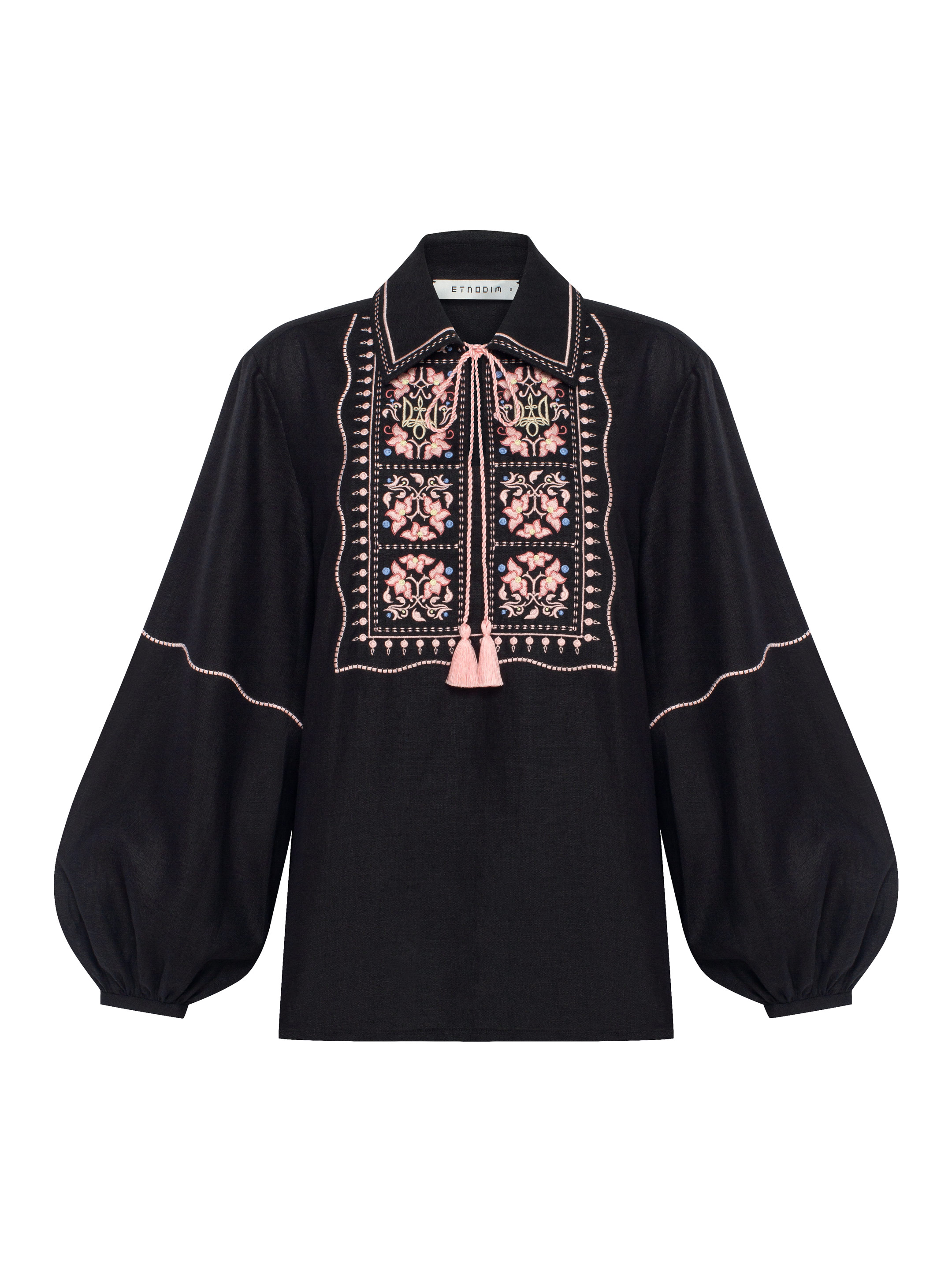 Чорна сорочка з рясною вишивкою "Полиск" обрати