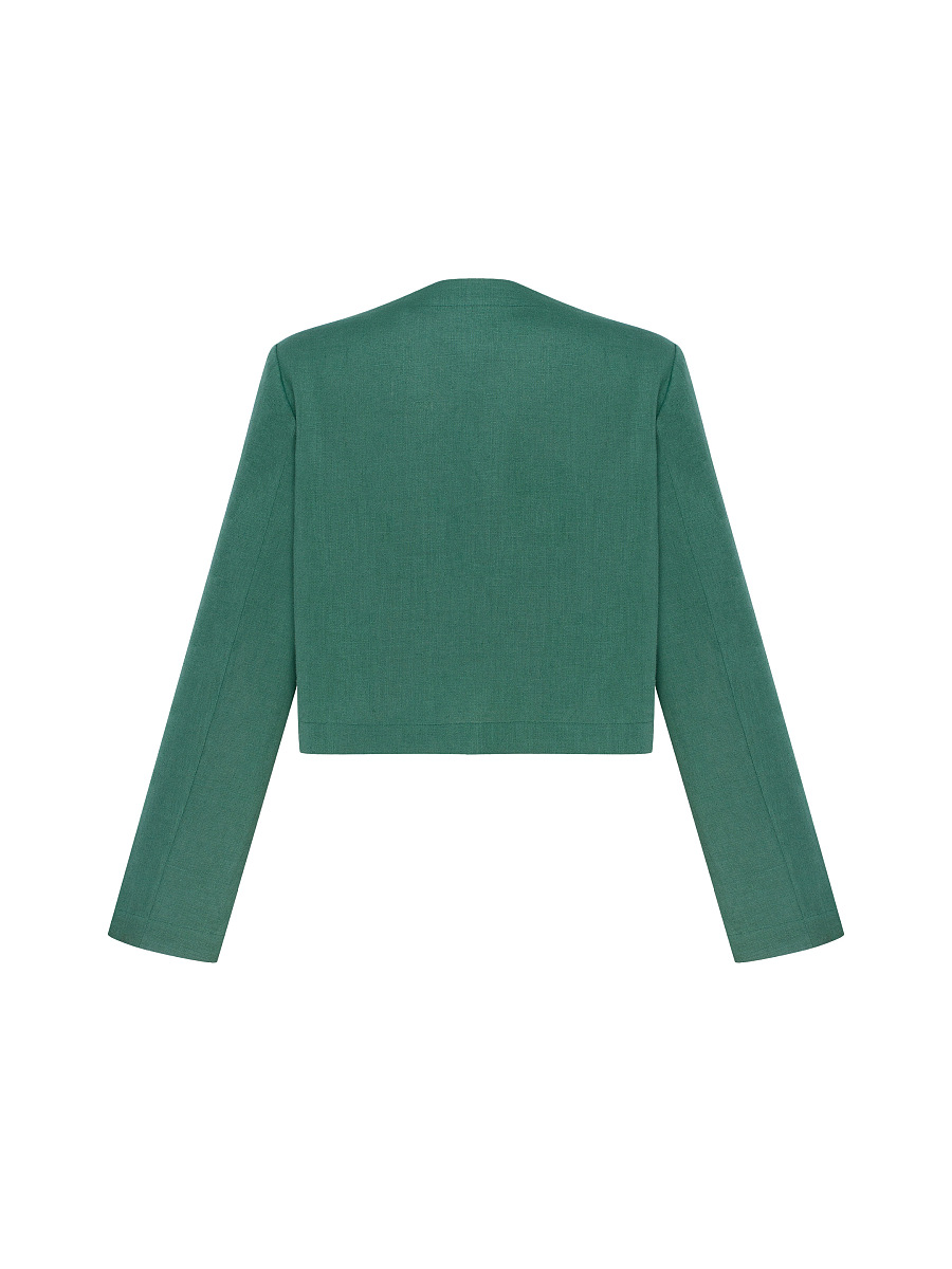 Лляний вишитий жакет з завʼязками "Лакітка"  фото 6