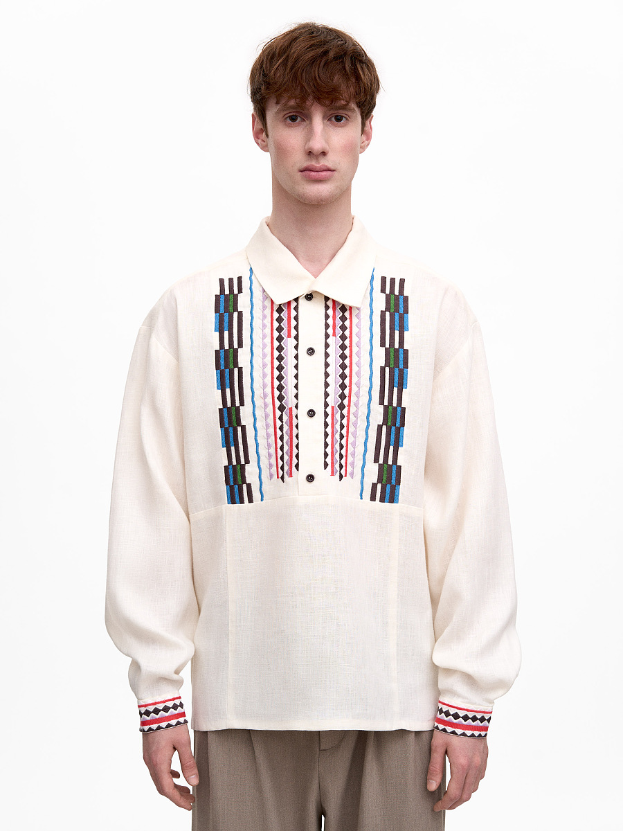 Чоловіча вишита сорочка "Дерен"  фото