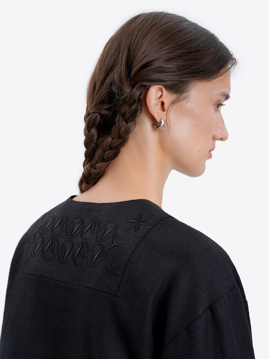 Лляна вишита сорочка "Орнаменти Лесі"  фото 4