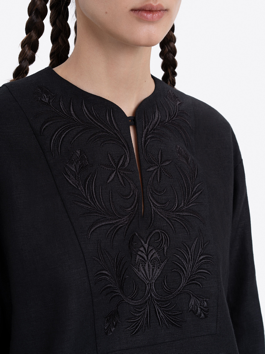 Лляна вишита сорочка "Орнаменти Лесі"  фото 3