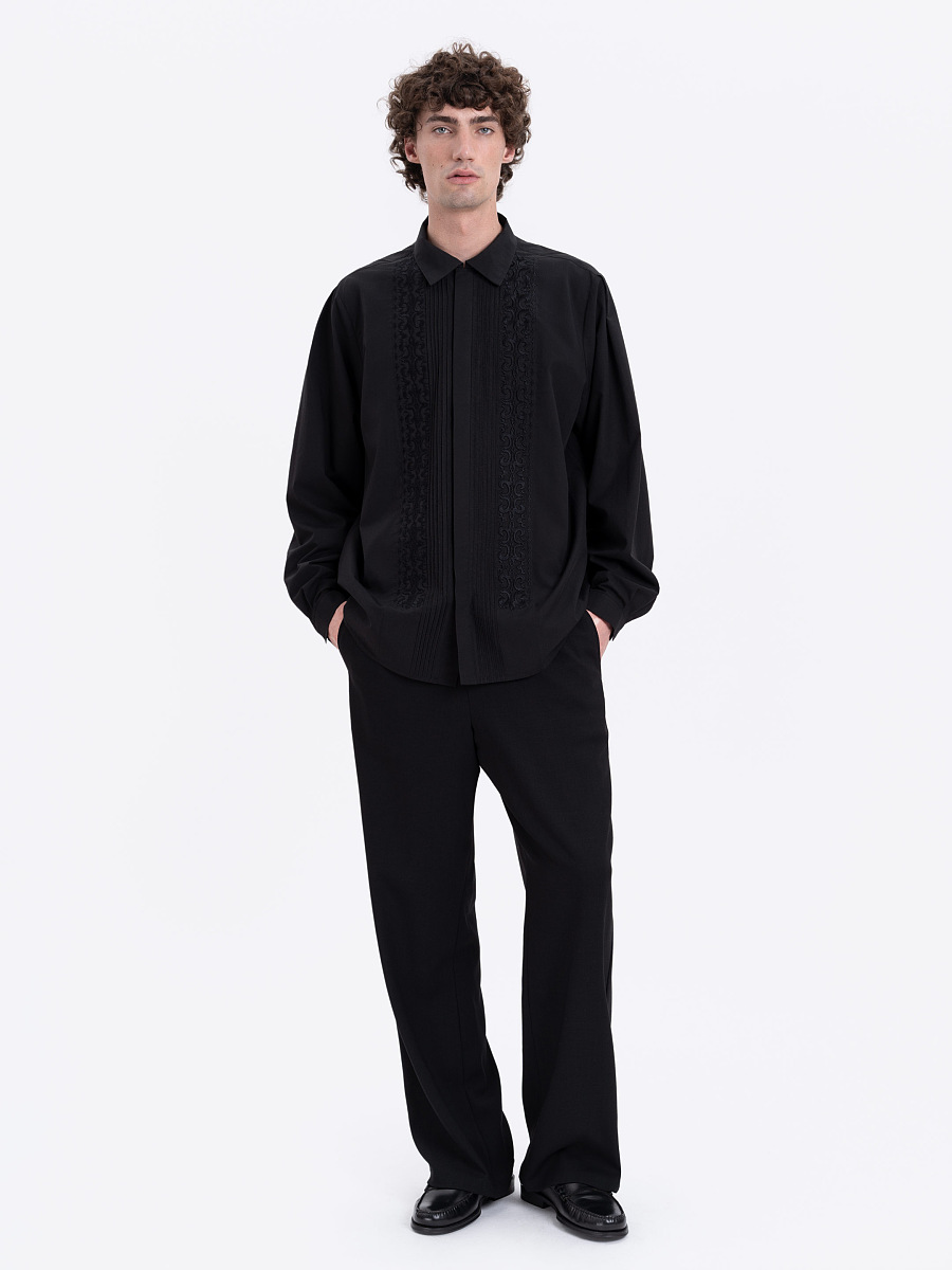 Чоловіча вишита сорочка "Чорне озеро"  фото 4
