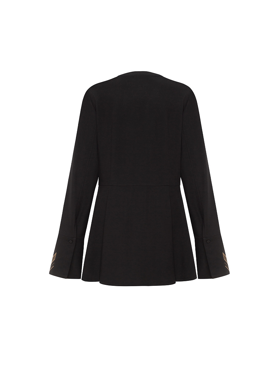 Вишита темна блуза "Нива"  фото 7