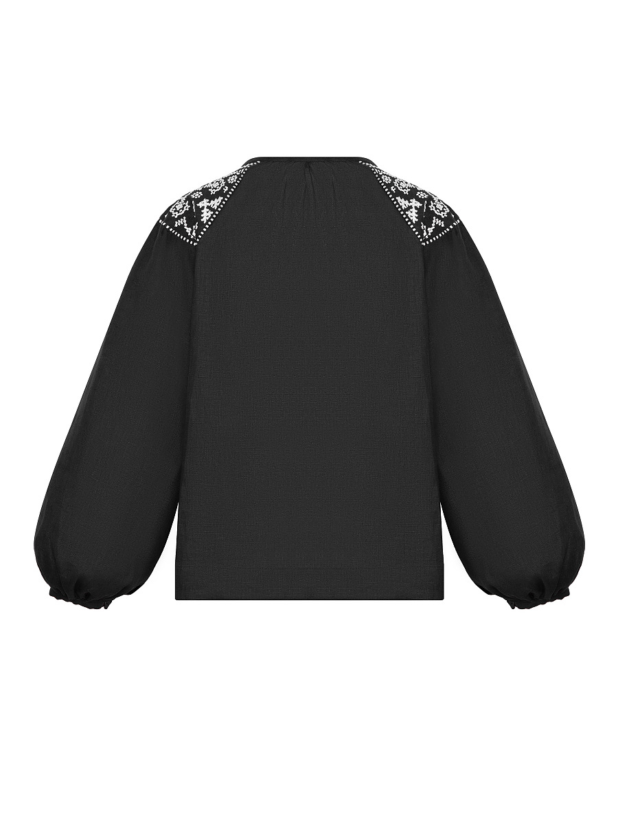 Чорна жіноча вишиванка "Ізола"  фото 8