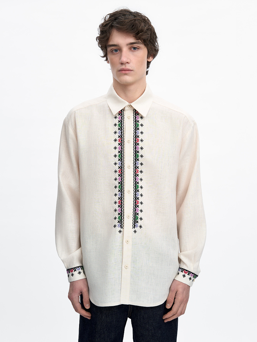 Світла сорочка "Мандрівник"  фото