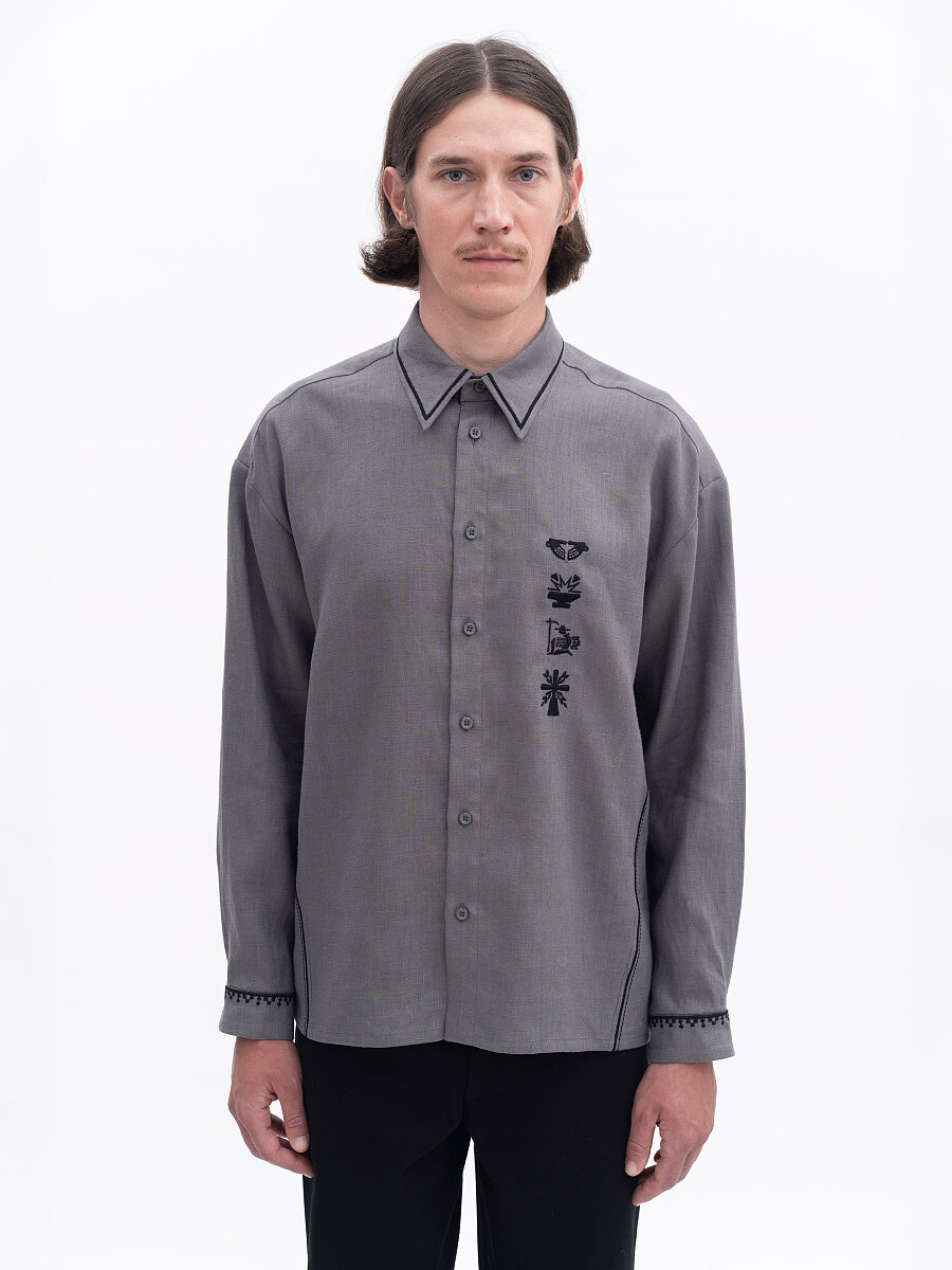 Сіра сорочка «Драбина» [0]
